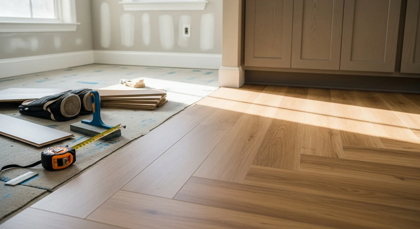Hardwood and luxury vinyl flooring installation